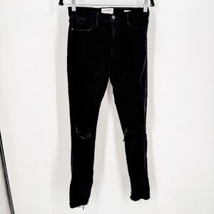 Frame Denim Midnight Black Skinny Jeans